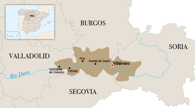 Mapa Ribera del Duero Soriana